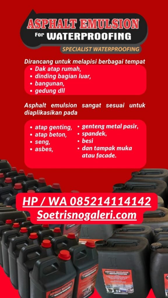 solusi anti bocor dengan aspal cair asphalt emulsion water proofing menyerap sampai pori pori